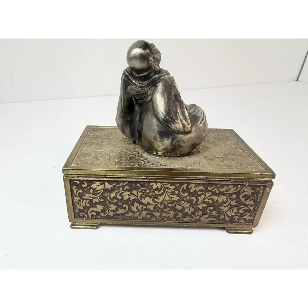 Happy Buddha Musical Jewelry Box Vintage‎ Home Decor Working